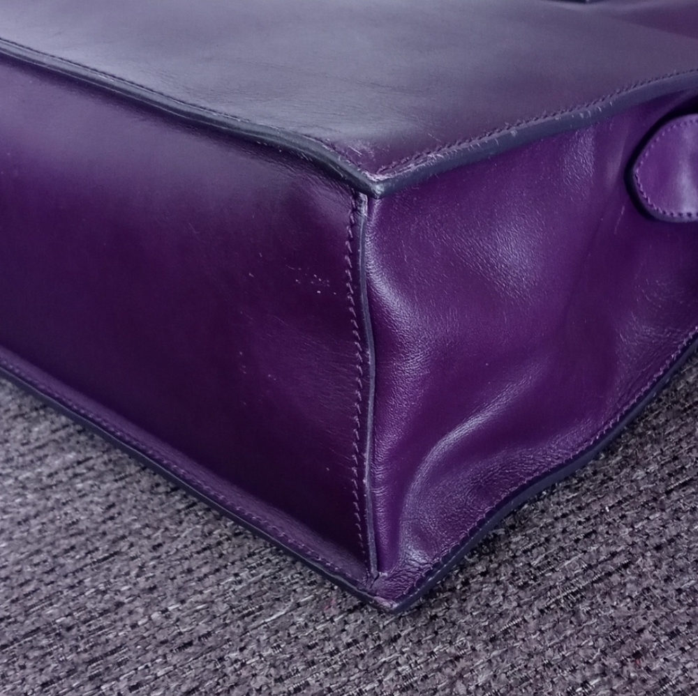 💟RARE 2014 Ralph Lauren💟 - Eggplant Purple Tote - Picture 10 of 16
